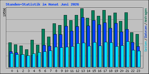 Stunden-Statistik im Monat Juni 2026